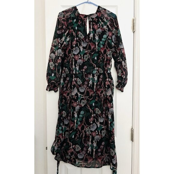 Modcloth Midi Dress Size Medium M Tie Waist Opening Night at the Ballet Dress - Picture 7 of 13